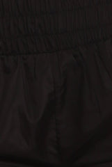 Wholesale Womens High Waist Windbreaker Hot Running Shorts - Black
