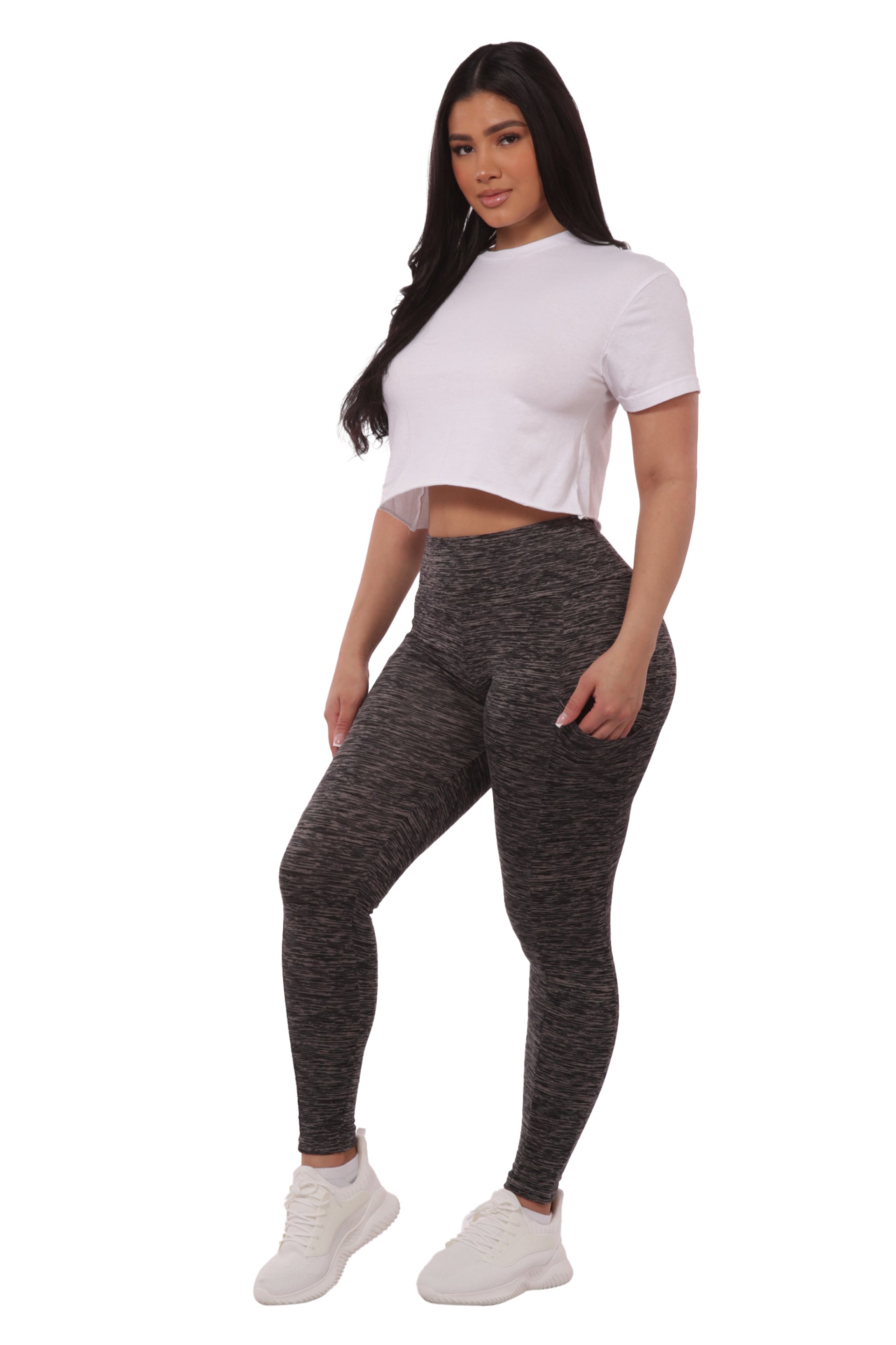 Wholesale Womens High Waist Fleece Lined Leggings With Side Pockets - – S&G  Apparel