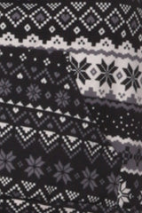 Wholesale Womens Holiday Print Fleece Lined Hoodie Sweater & Sweatpants Set - Black & Gray