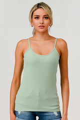 Wholesale Womens 2-Pack Rib Knit Cami Tank Tops - Green, Blue Avocados