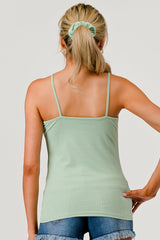 Wholesale Womens 2-Pack Rib Knit Cami Tank Tops - Green, Blue Avocados