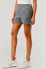 Wholesale Womens Soft Fleece Lined Cozy Sweat Shorts - Heather Gray