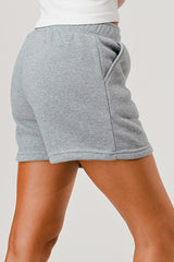 Wholesale Womens Soft Fleece Lined Cozy Sweat Shorts - Light Heather Gray