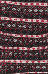 Wholesale Womens Plus Size Holiday Print Fleece Lined Long Sleeve Top & Sweatpants Pajama Set - Black & Red