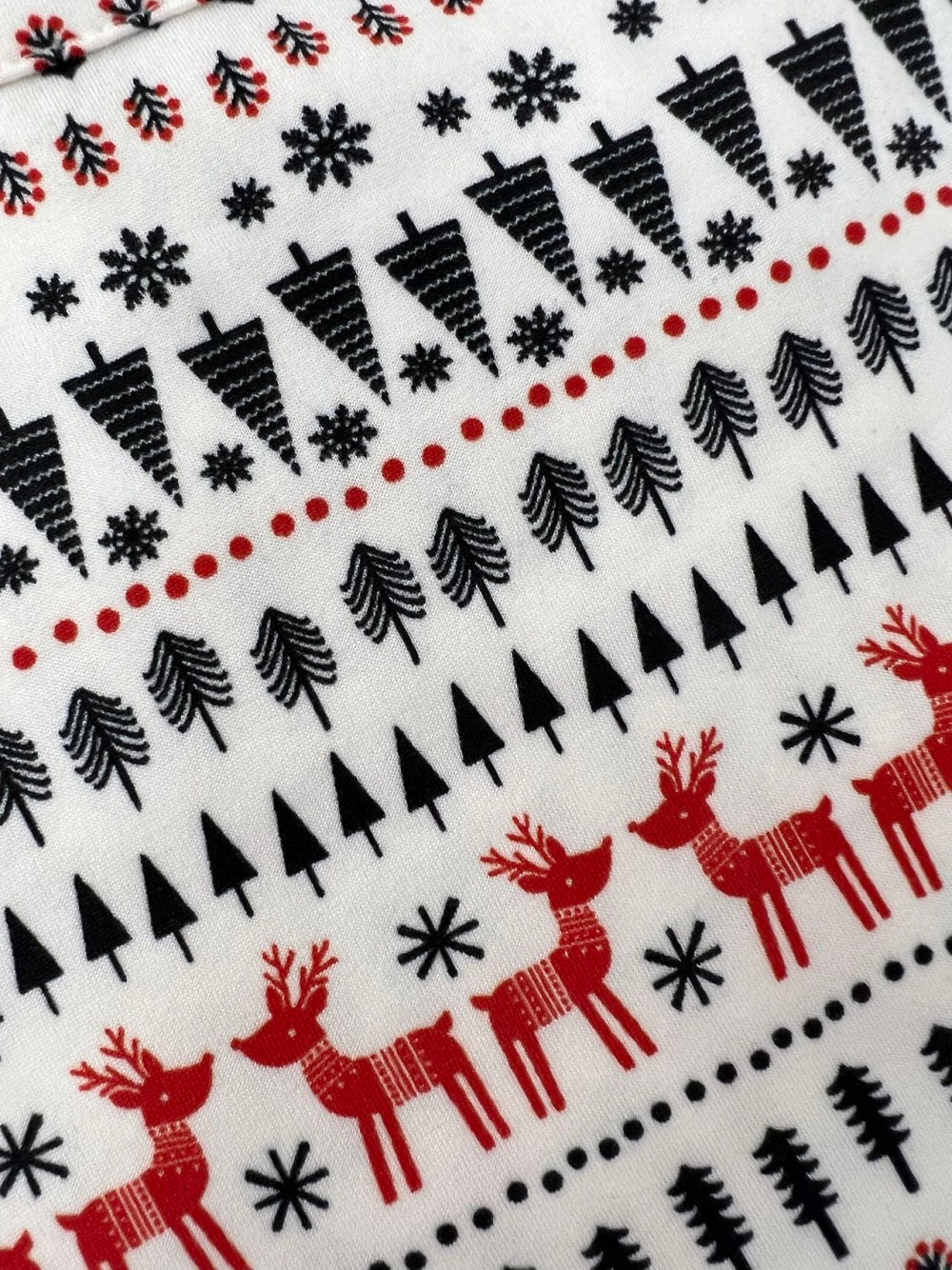 Wholesale Big Kids Christmas 2-Piece Fleece Lined Pull Over Hoodie + Sweatpants Pajamas Sets - Red, White, Black Fair Isle Print