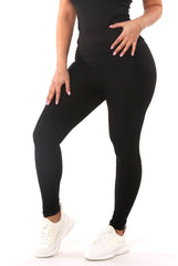 Wholesale Womens High Waist Diamond Honeycomb Textured Butt Scrunch Sports Leggings With Pockets - Black - S&G Apparel
