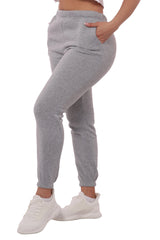 Wholesale Womens Thick Fleece Lined Sweatpants - Light grey - S&G Apparel